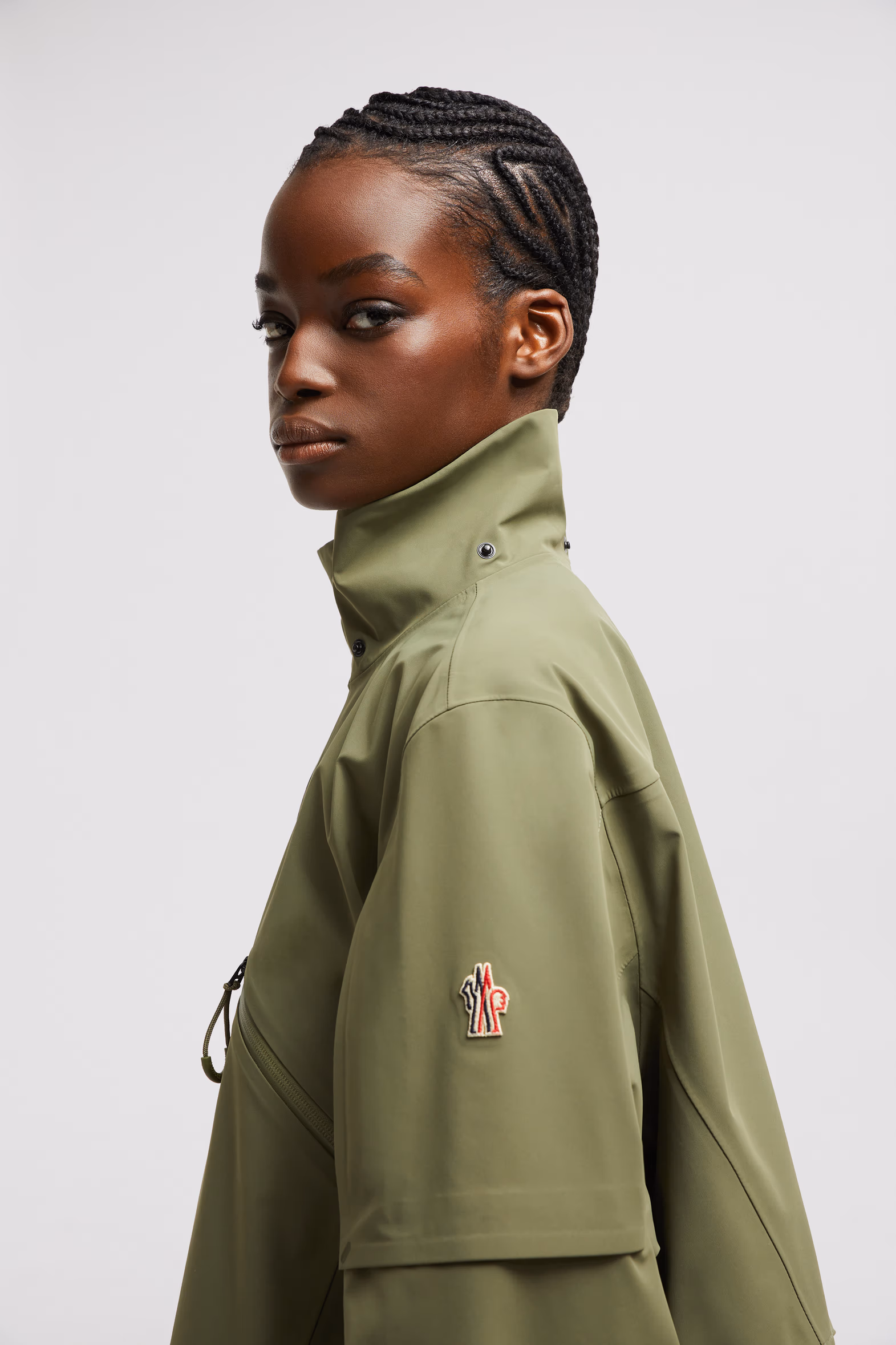 Kibira Hooded Shell Jacket Women Sage Green Moncler 8